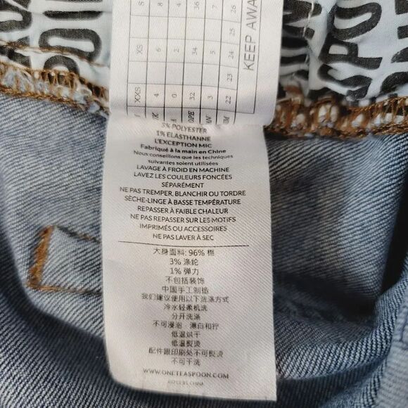 One Teaspoon Freebirds II Low Waist Stretch Fitted Leg Step Hem Zipper Ankle 27 - Picture 12 of 13